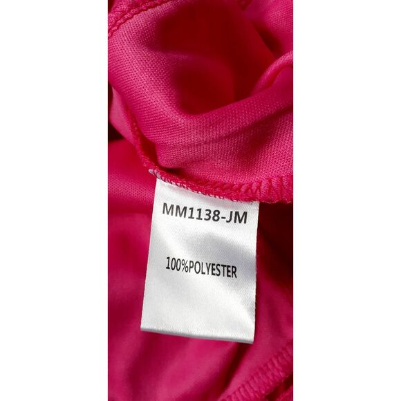 Double Crazy  Dress Women Size M  Pink Cocktail  Long Sleeve # 103 - Picture 6 of 6